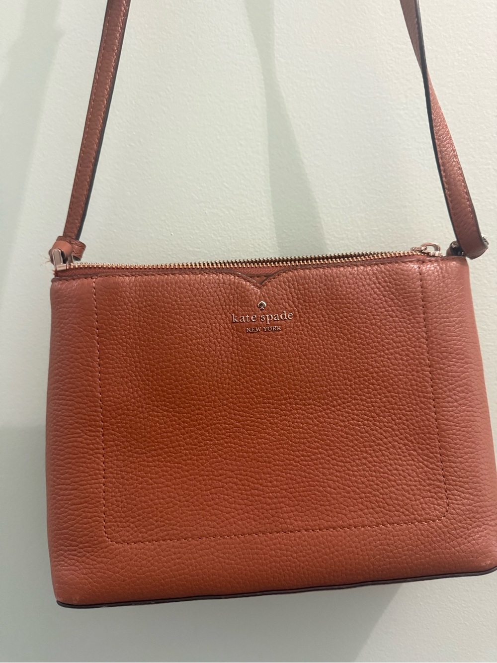 kate spade Brown Pebbled Leather Crossbody Bag - Picture 2 of 11